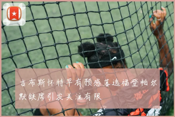 吉布斯怀特早有预感落选福登帕尔默缺席引发关注有限